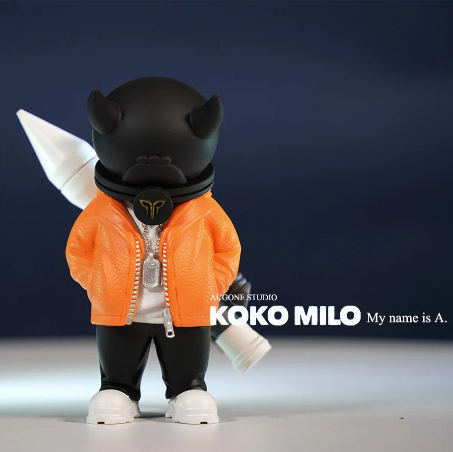 KOKOMILO A-Kingsman Bright Orange S Version Opaque Head Figure — main view | KikiBuddies