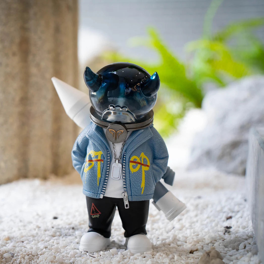 KOKOMILO A-Kingsman Stream Blue Transparent Head Figure — main view | KikiBuddies