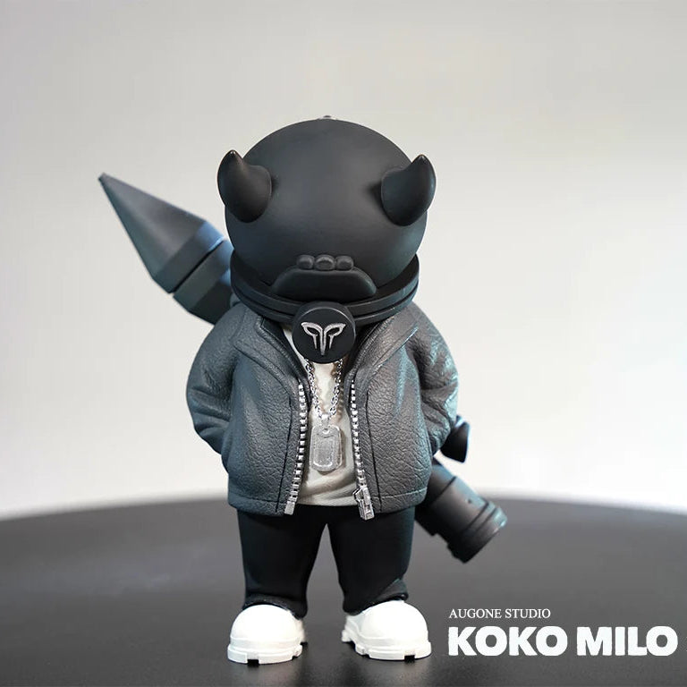 KOKOMILO A-Kingsman Charcoal Gray S/M Version Opaque Head Figure — main view | KikiBuddies