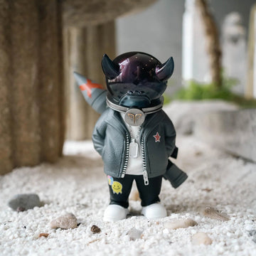 KOKOMILO A-Kingsman Charcoal Gray Transparent Head Figure — main view | KikiBuddies