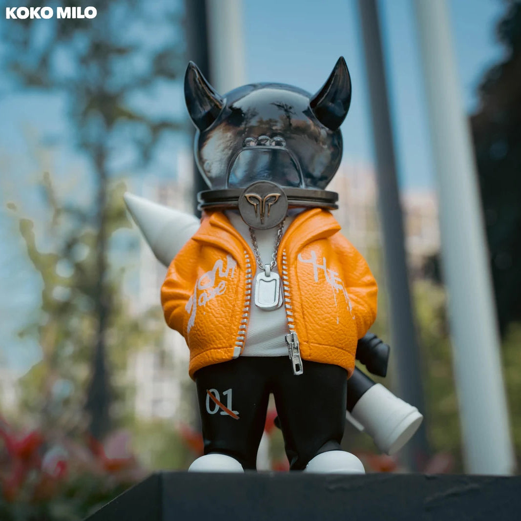 KOKOMILO A-Kingsman Bright Orange Transparent Head Figure — front view | KikiBuddies