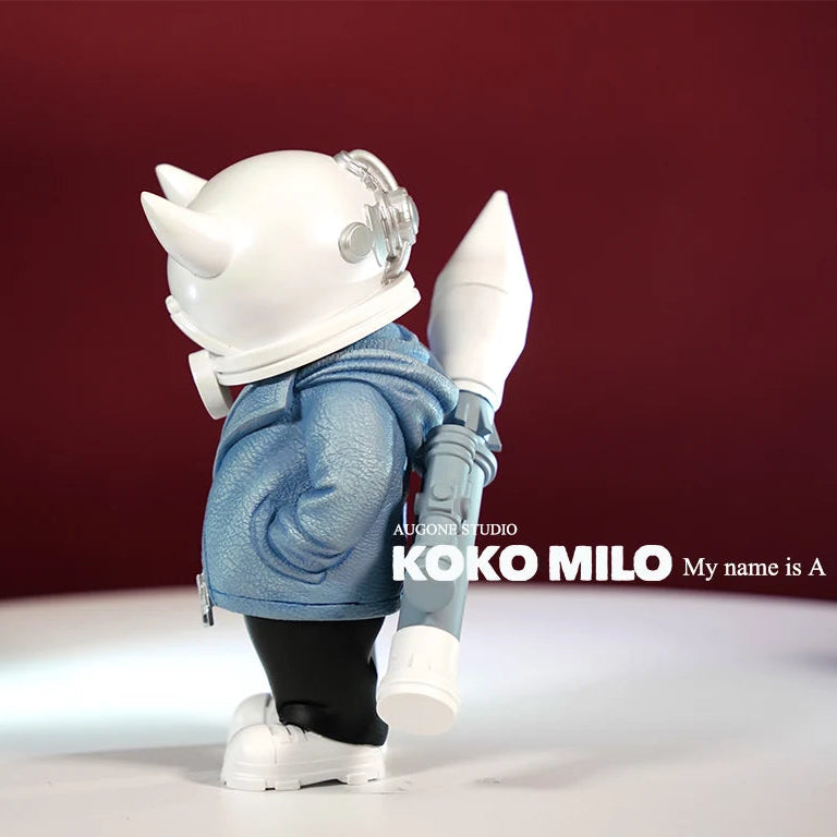 KOKOMILO A-Kingsman Stream Blue S/M Version Opaque Head Figure — side view | KikiBuddies