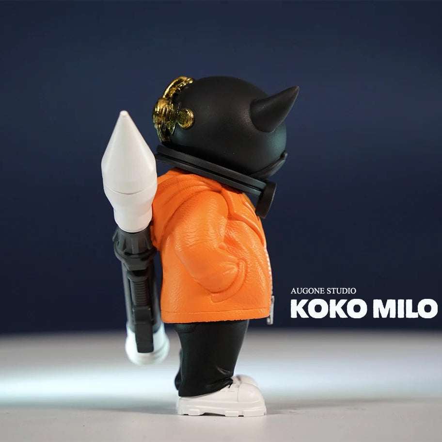 KOKOMILO A-Kingsman Bright Orange S Version Opaque Head Figure — side view | KikiBuddies