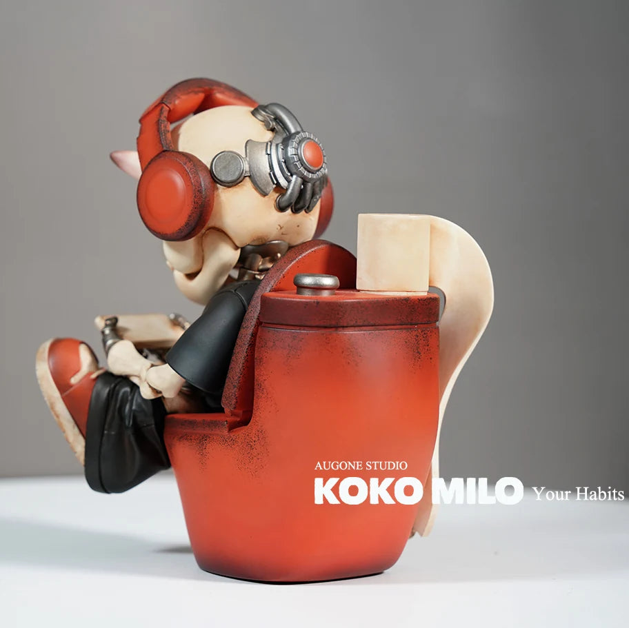 KOKOMILO Your Habit Retro Coral M Version Ritual Figure — side view | KikiBuddies