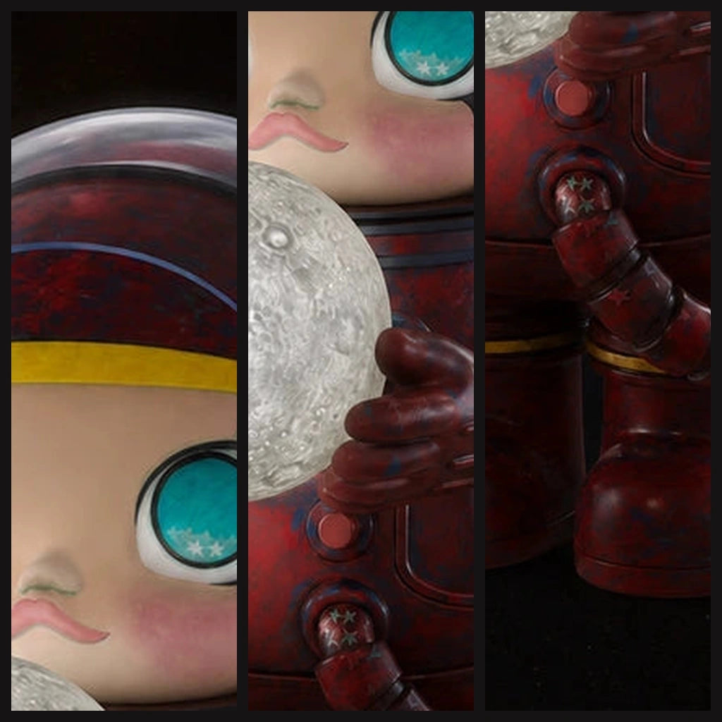 MEGA SPACE MOLLY 1000% Hello, Moon front material and finish detail
