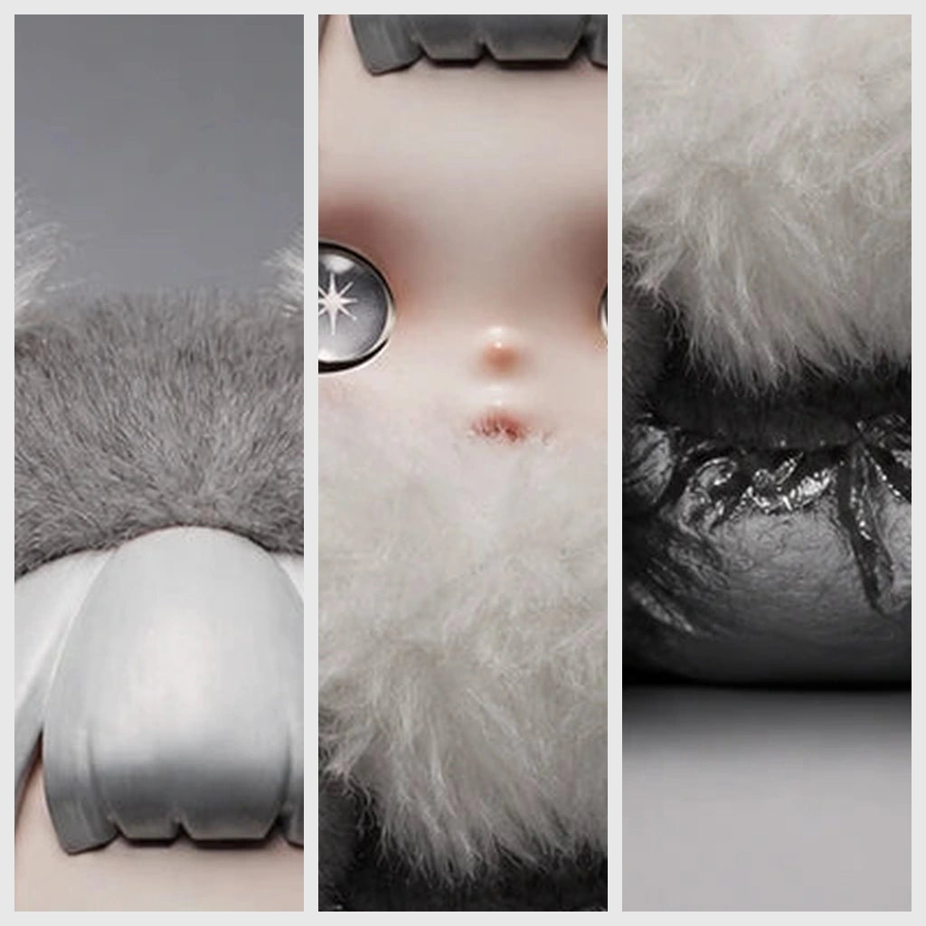 SKULLPANDA Punk Panda Plush Doll material and finish proof