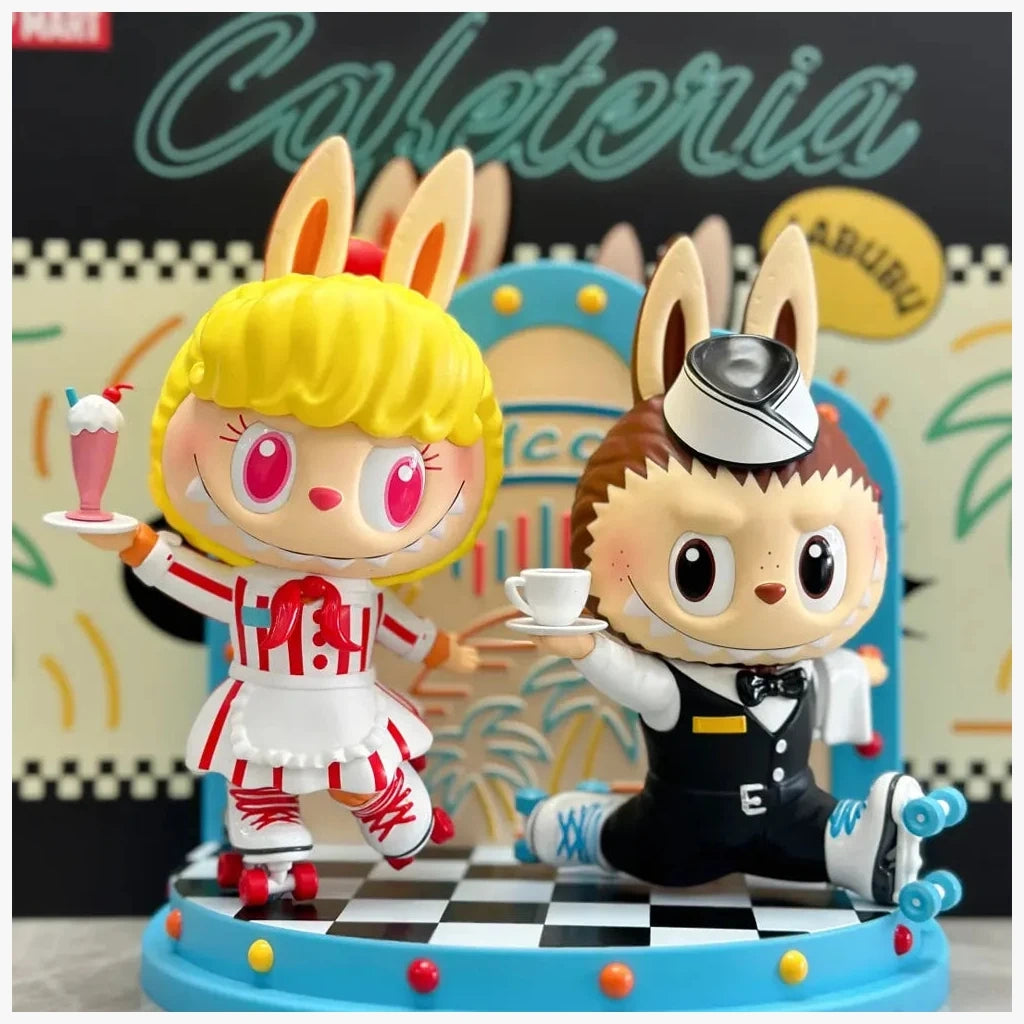 THE MONSTERS Labubu Cafeteria Figurine Figure three-quarter structural view