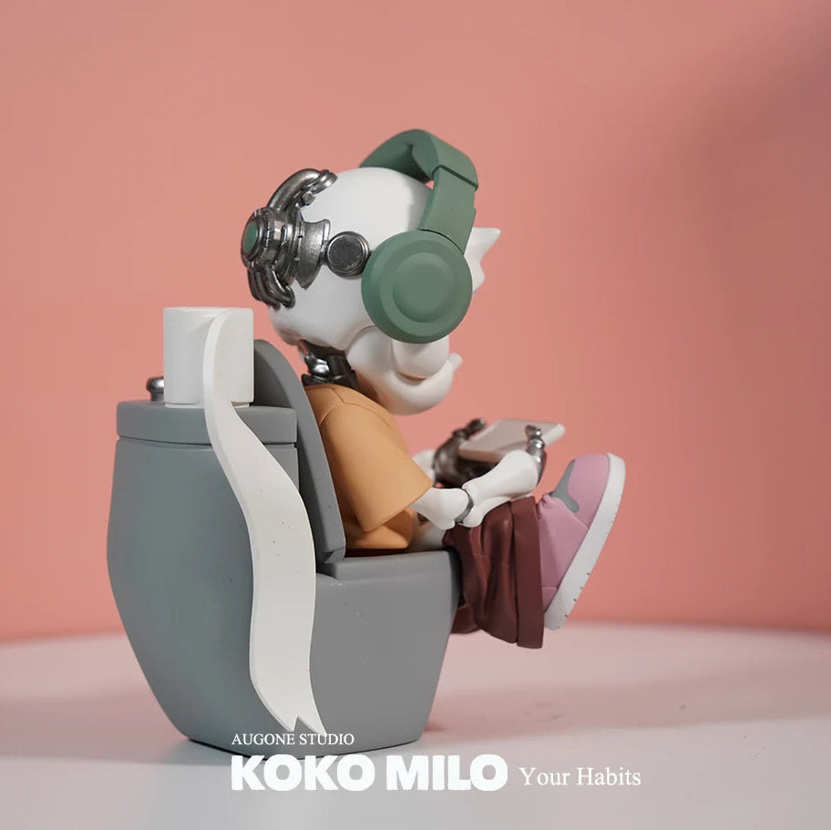 KOKOMILO Your Habit Ice Gray M Version Ritual Figure — detail view | KikiBuddies