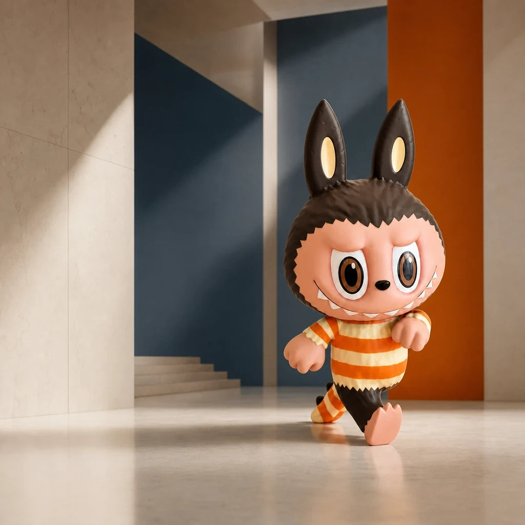 THE MONSTERS Labubu ST Streep MEGA Figure in a carry scene