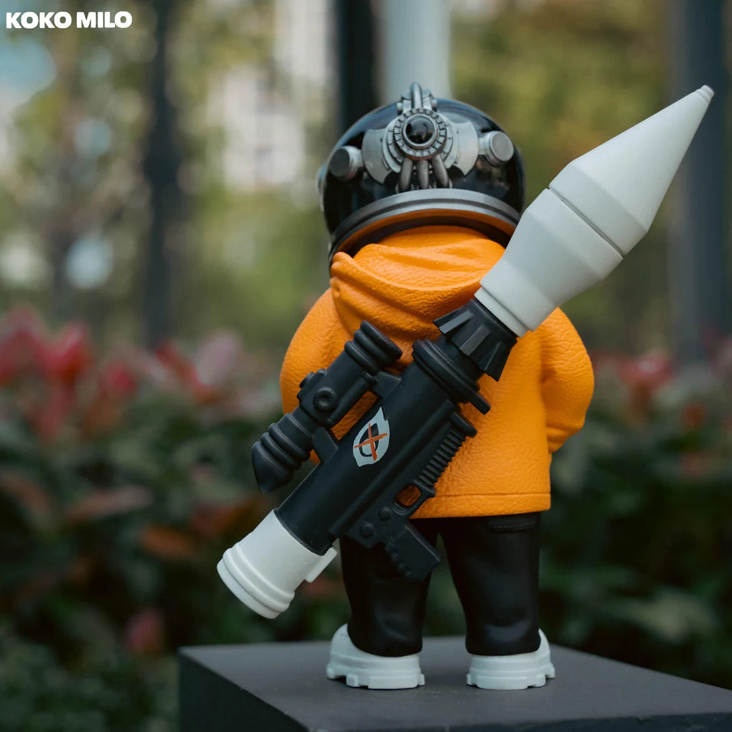 KOKOMILO A-Kingsman Bright Orange Transparent Head Figure — additional view | KikiBuddies