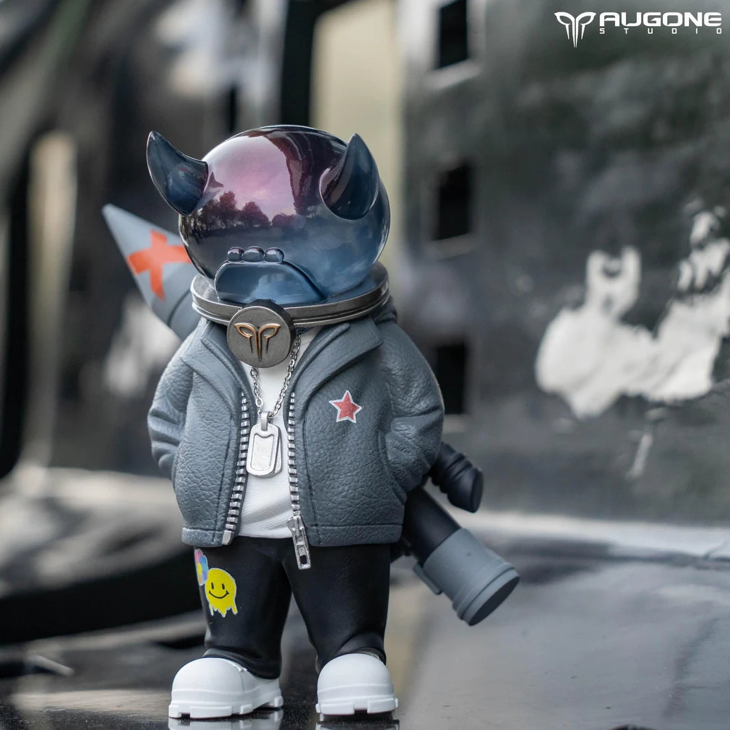 KOKOMILO A-Kingsman Charcoal Gray Transparent Head Figure — additional view | KikiBuddies
