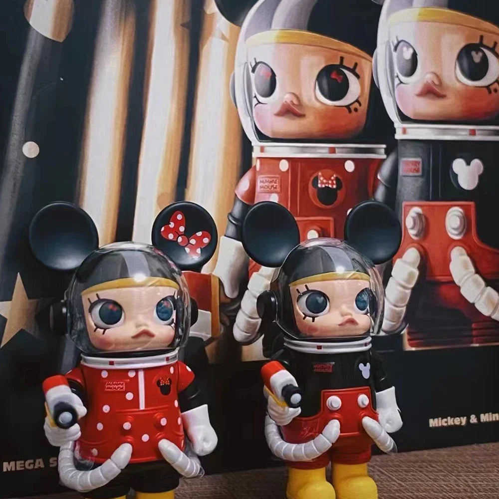 100% MEGA Space Molly — Mickey & Minnie Edition, 7.6cm