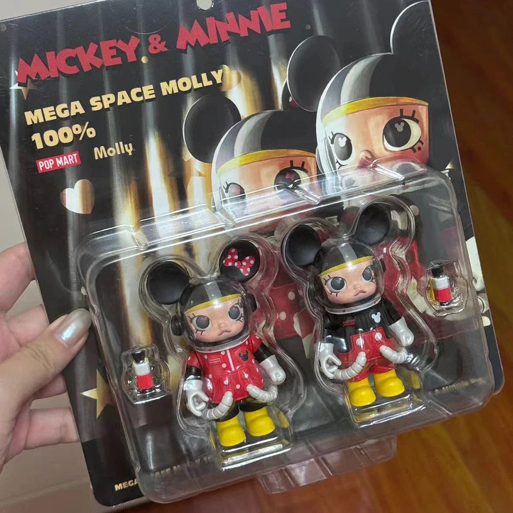 100% MEGA Space Molly — Mickey & Minnie Edition, 7.6cm