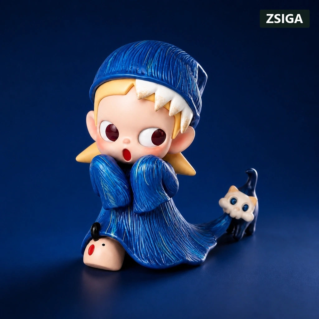ZSIGA Scared Performer figurine - blue studio scene