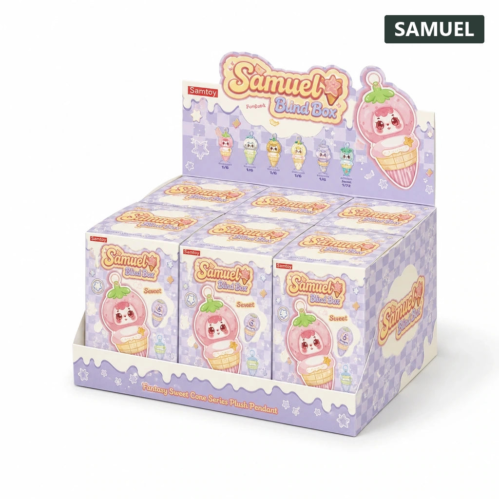 Samuel Fantasy Sweet Cone Series Plush Pendant Blind Box sealed whole set exact option media