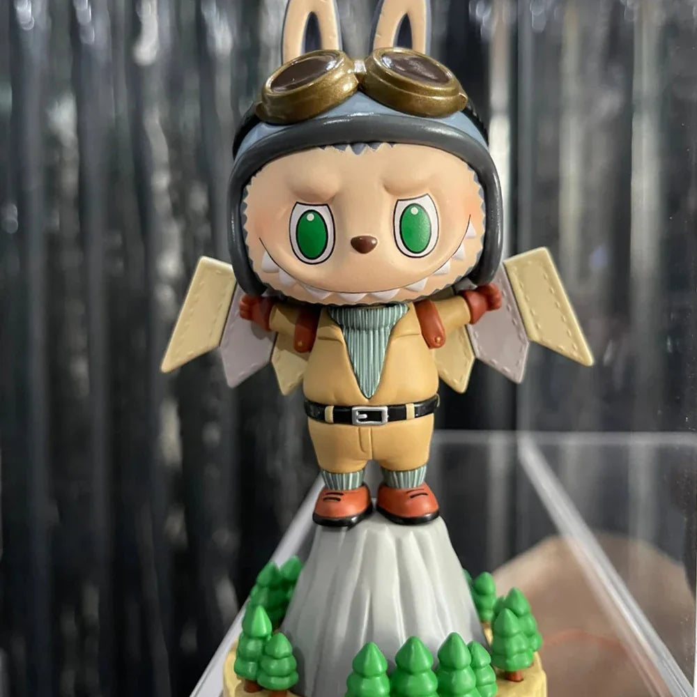 THE MONSTERS Labubu Hang Glider Figurine — 9cm Blister Pack - front view | KikiBuddies