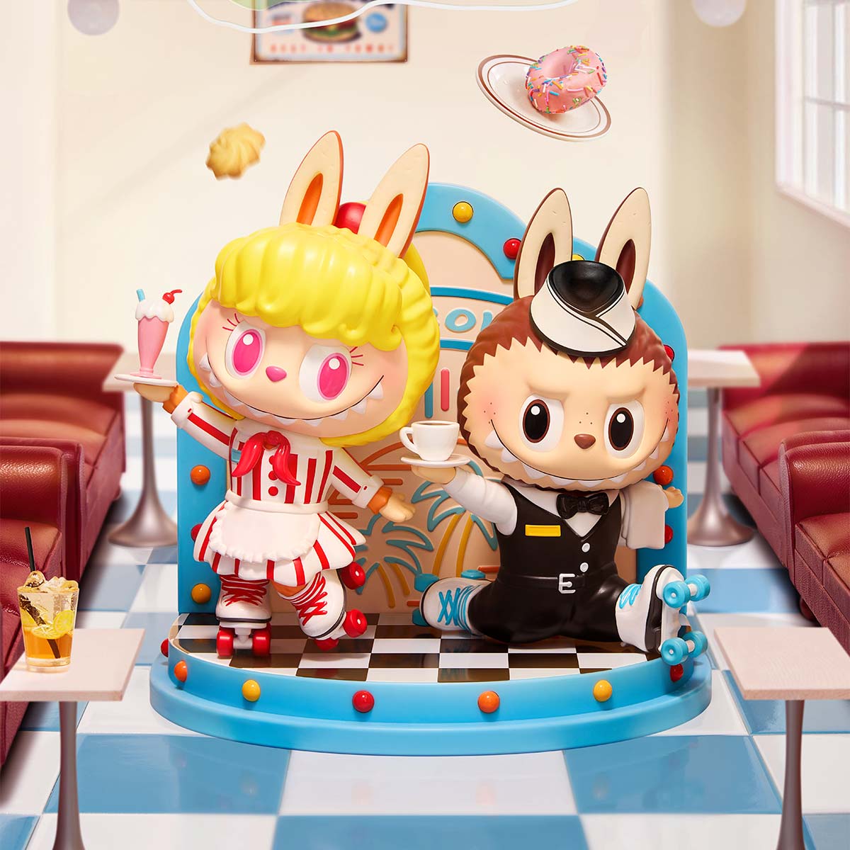THE MONSTERS Cafeteria Figurine — front scene, fixed figurine purchase