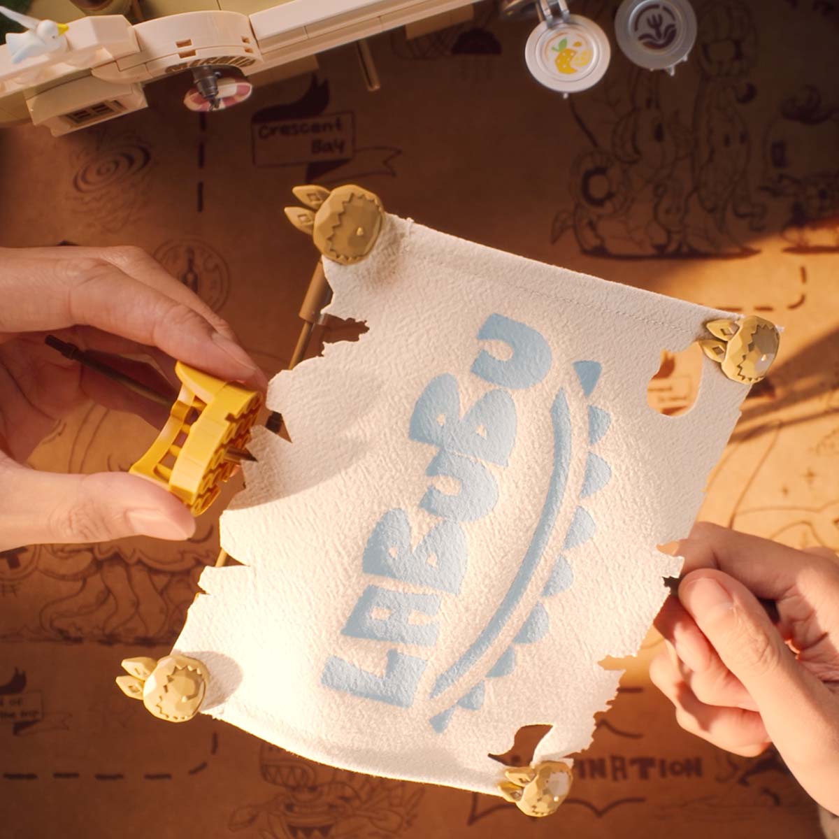 Chasing Mermaids — assembly sail detail; scene styling is not a purchase-inclusion list
