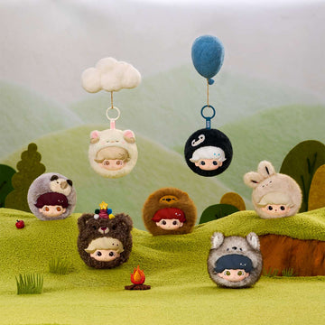 DIMOO Secret Theatre Club earphone cases — styled series display, props not included