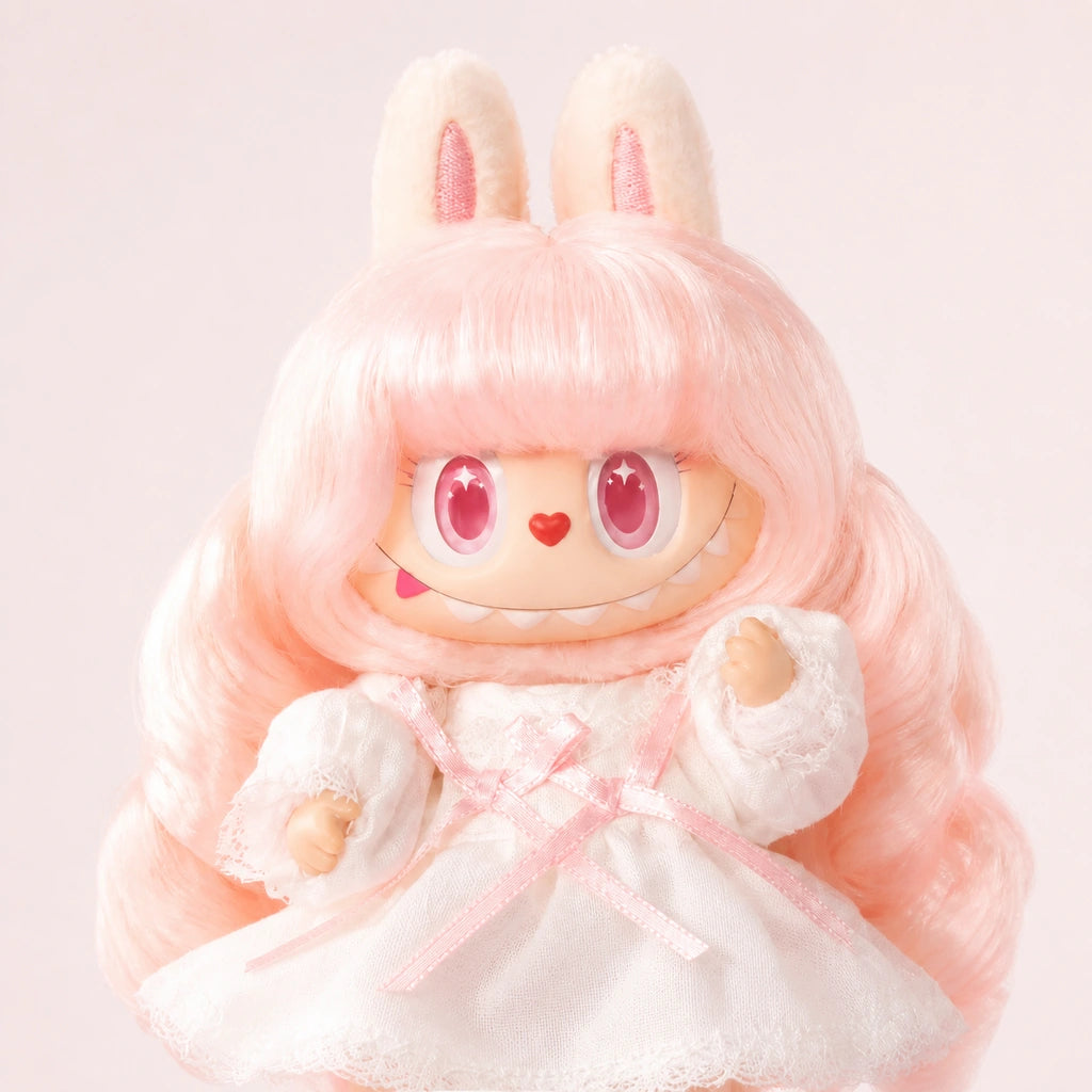 THE MONSTERS Hair Salon Series representative plush, vinyl, lace and ribbon material detail