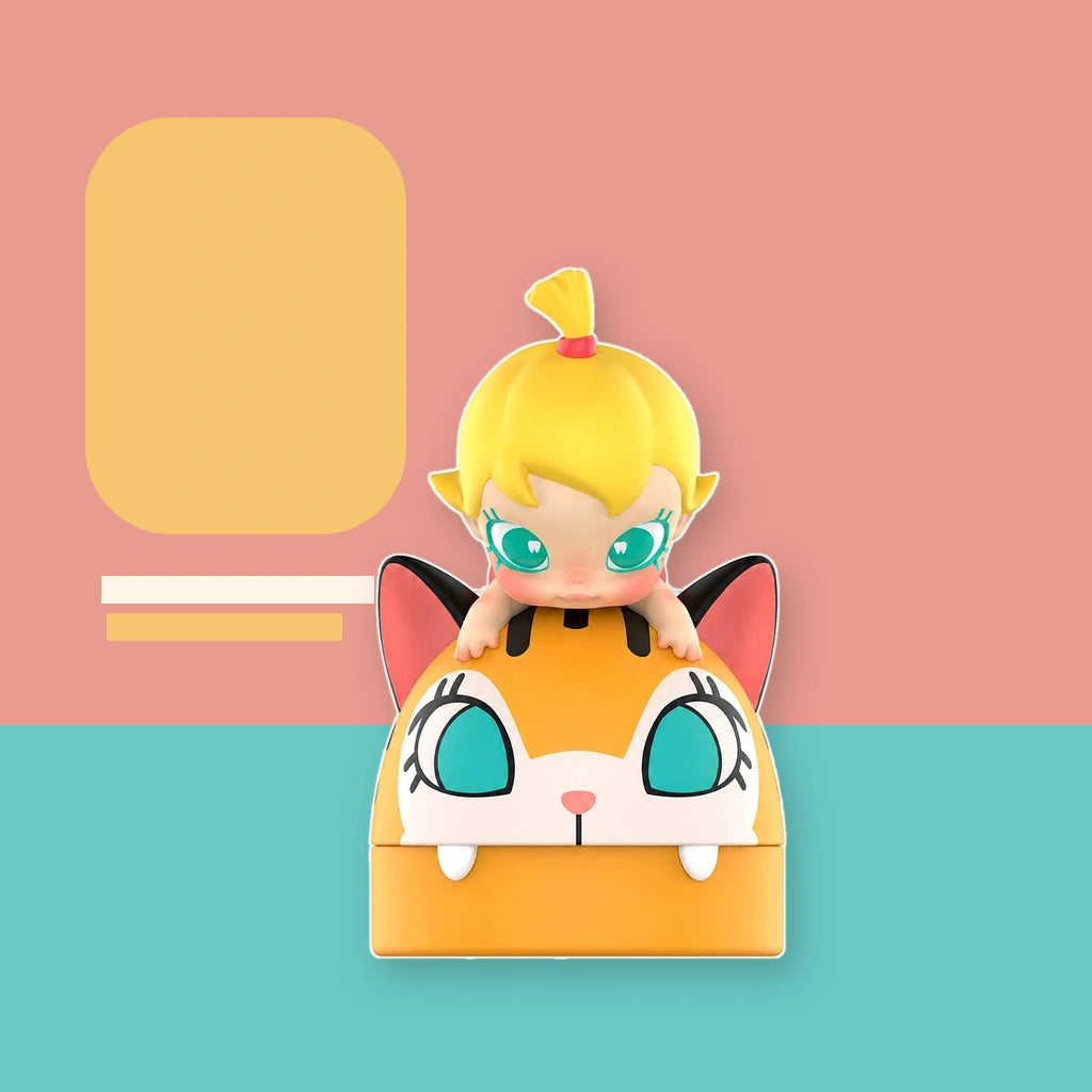 Baby Molly and Baby Tabby Pulling a Prank Figure collector display scene