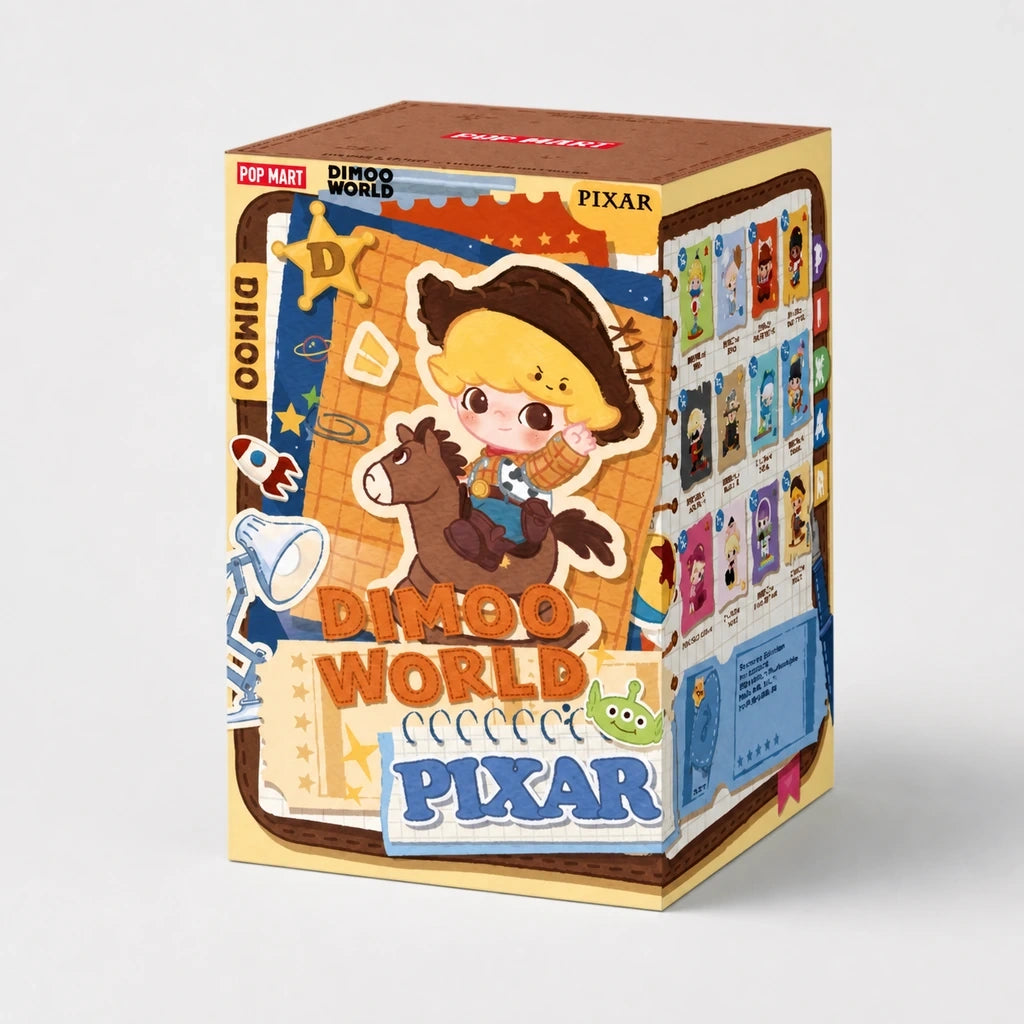 DIMOO WORLD x PIXAR Series Figures blind box package