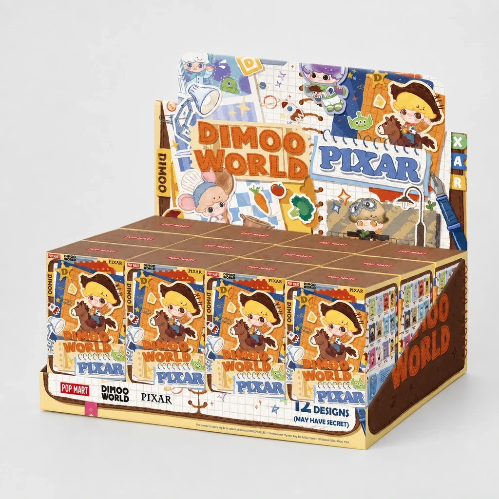 DIMOO WORLD x PIXAR Series Figures sealed 12-box full set display case