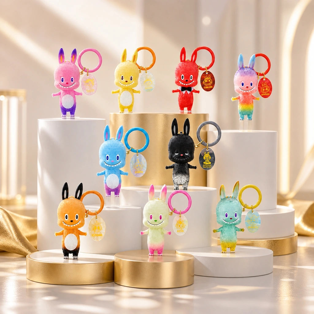 THE MONSTERS 10th Anniversary Series Figures - Blind Box & Full Set series context display; random single outcome not guaranteed