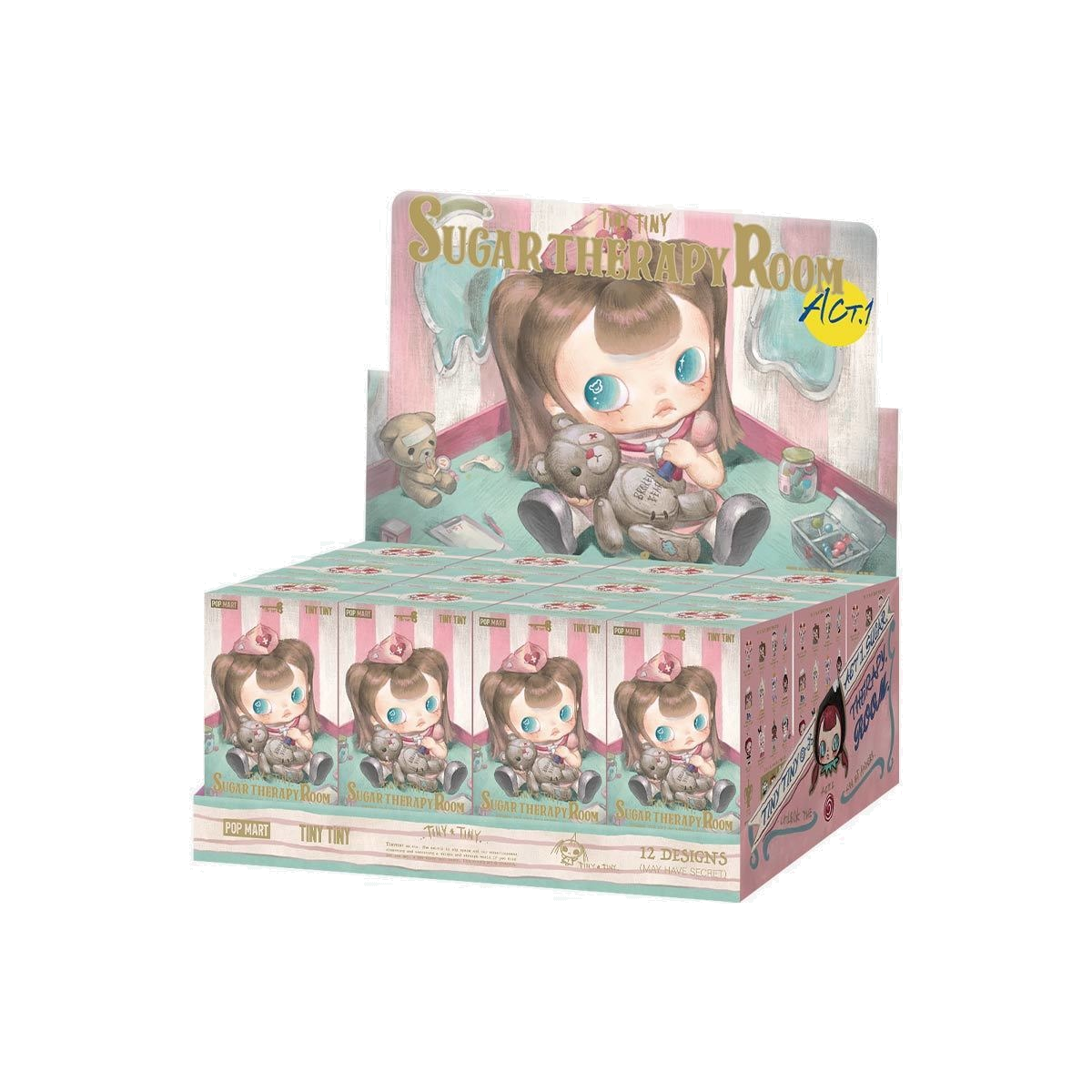 POP MART TinyTiny Act I: Sugar Therapy Room Figures Series Blind Box whole set containing 12 blind boxes