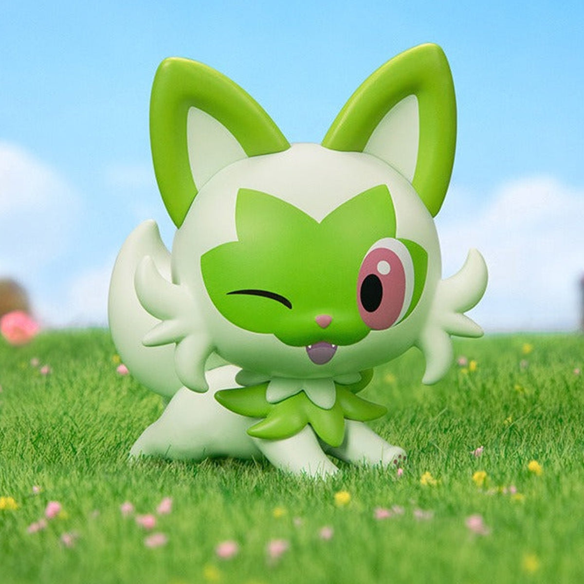 Pokémon Shining Moment Series Figure - sprigatito closeup | KikiBuddies