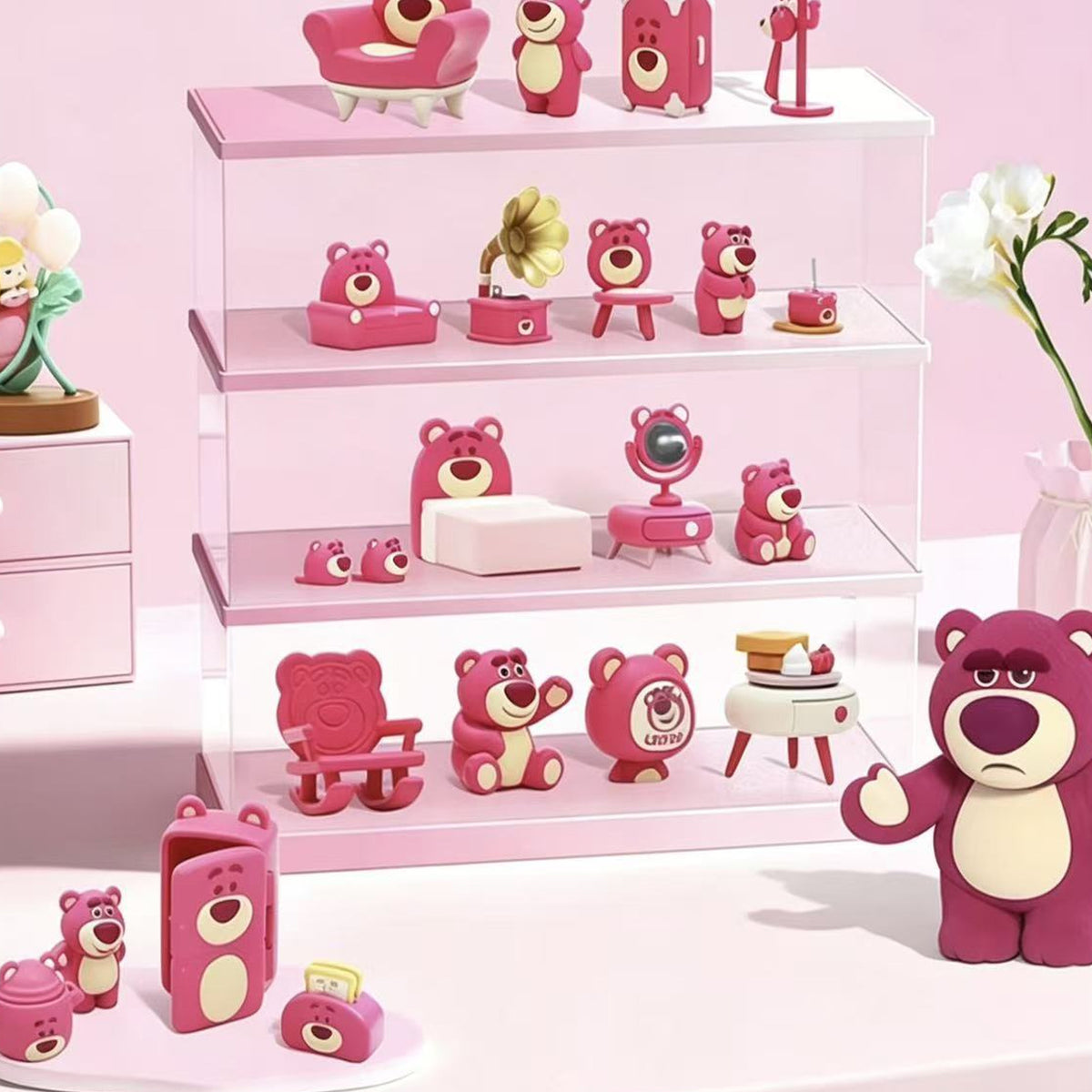 DSN Toy Story Lotso's Room Series Figure Blind Box - staged room display example | KikiBuddies
