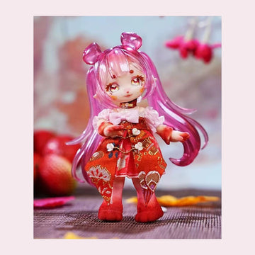 Maytree Spring Forest complete clothed physical doll example with all head accessories and both feet visible; random purchase does not guarantee this character