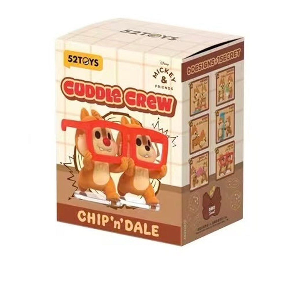 52TOYS Disney Chip 'n' Dale Cuddle Crew Figure Blind Box - random single box package | KikiBuddies