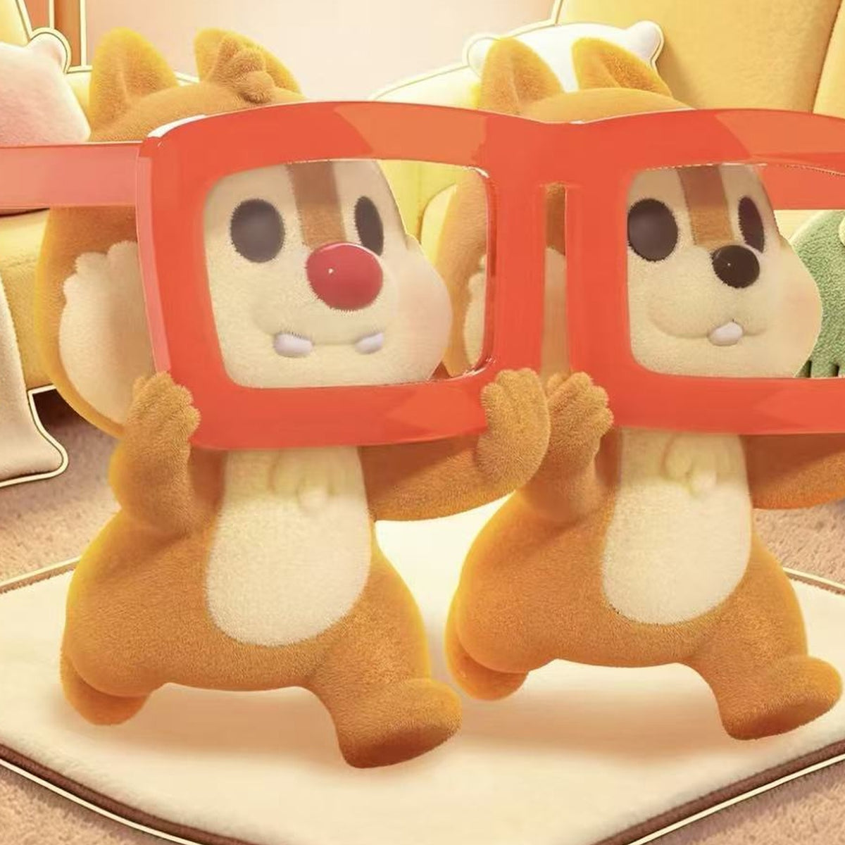 52TOYS Disney Chip 'n' Dale Cuddle Crew Figure Blind Box - red frame character pair | KikiBuddies