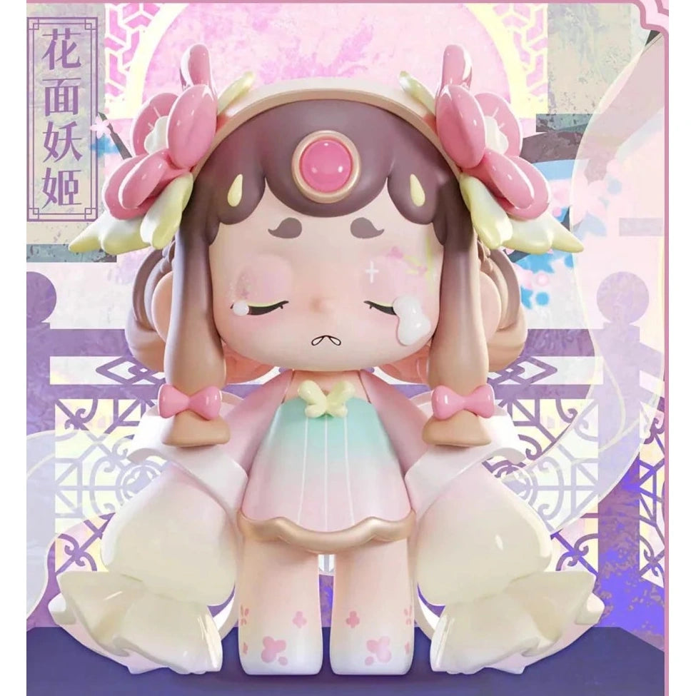 Kasa Marvelous Stories floral design, complete figure from head ornaments to feet; random-series example
