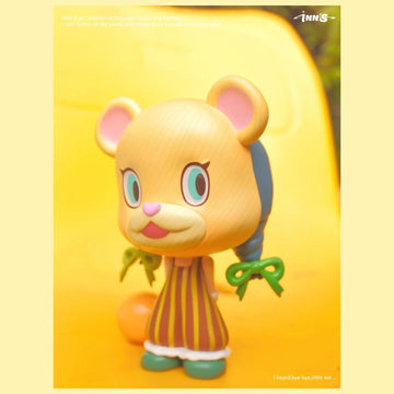 INN'S I Heard yellow bear-ear design, complete physical figure with both ears, body and feet visible; original INN'S brand mark retained; random design reference