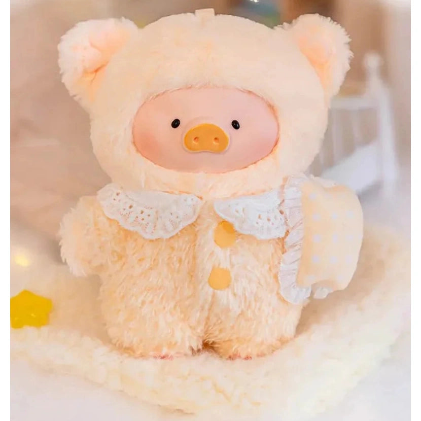 LuLu the Piggy Dreaming Wonderland Disciplined design, complete plush body from ears to feet; random-series example