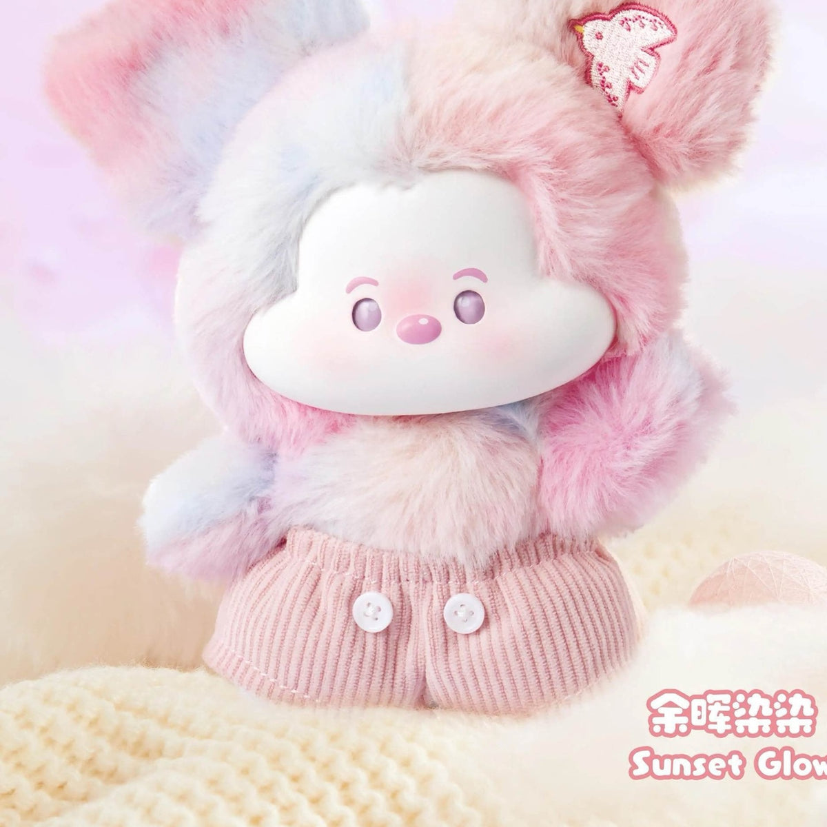Mickey Head In The Clouds pink plush character face, ears and shorts detail; cropped illustrative series design