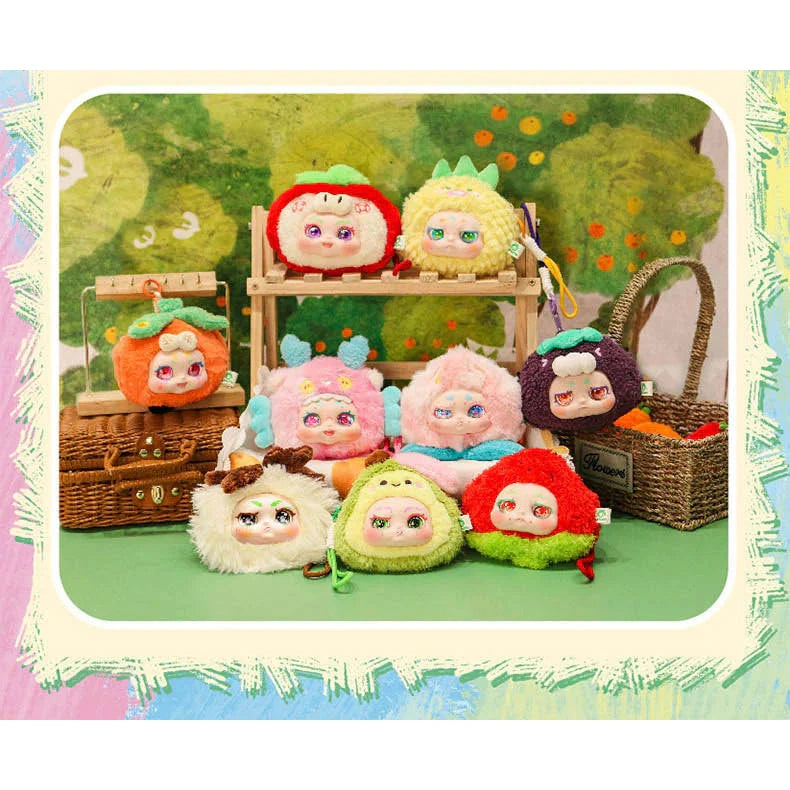 Kimmon Fruit Plush It's You native physical group with fruit-inspired costumes; collection example, not a guaranteed eight-box assortment
