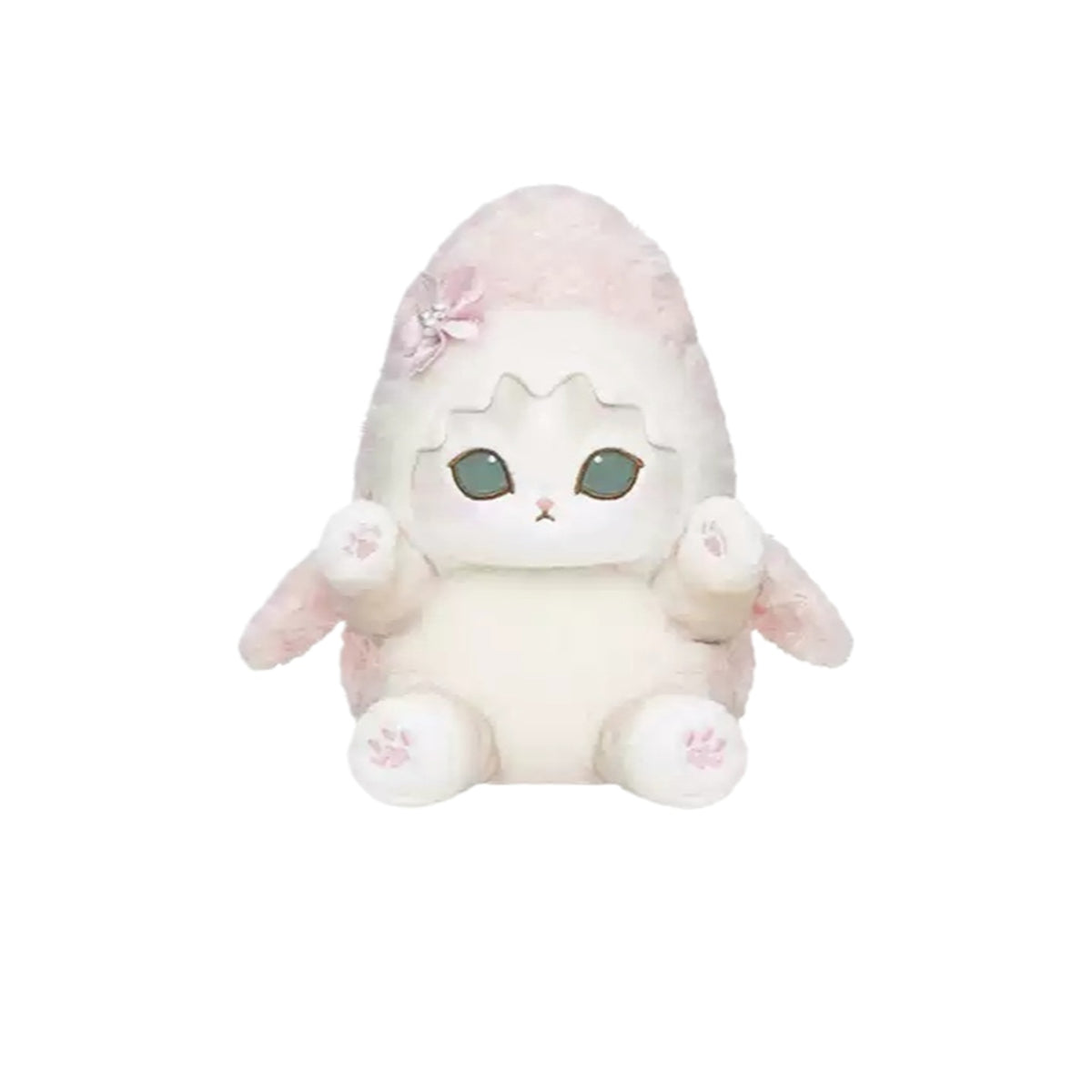 Mofusand Cherry Blossom Pink Plush Doll and Keychain - doll design front | KikiBuddies