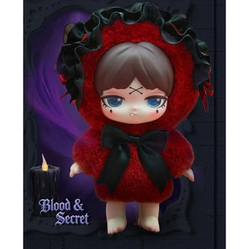 Lilith Forbidden Covenant Crimson Doll, complete red plush pendant with bonnet, bow and feet; random-series example