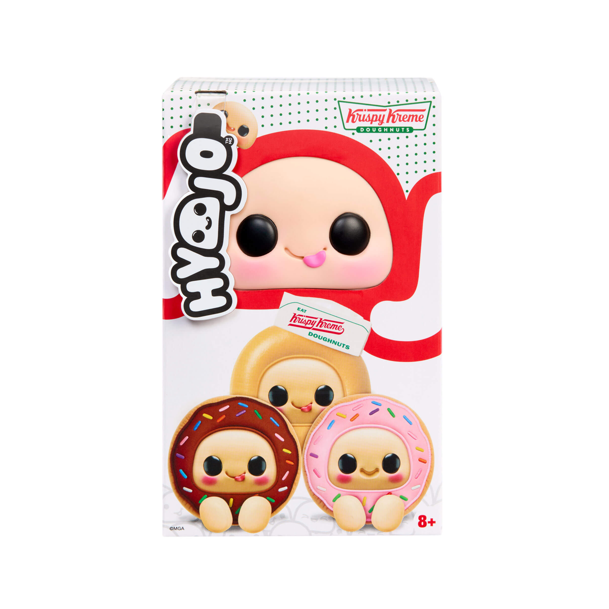 Hyojo Krispy Kreme Doughnuts series packaging — one random blind box; artwork shows possible designs