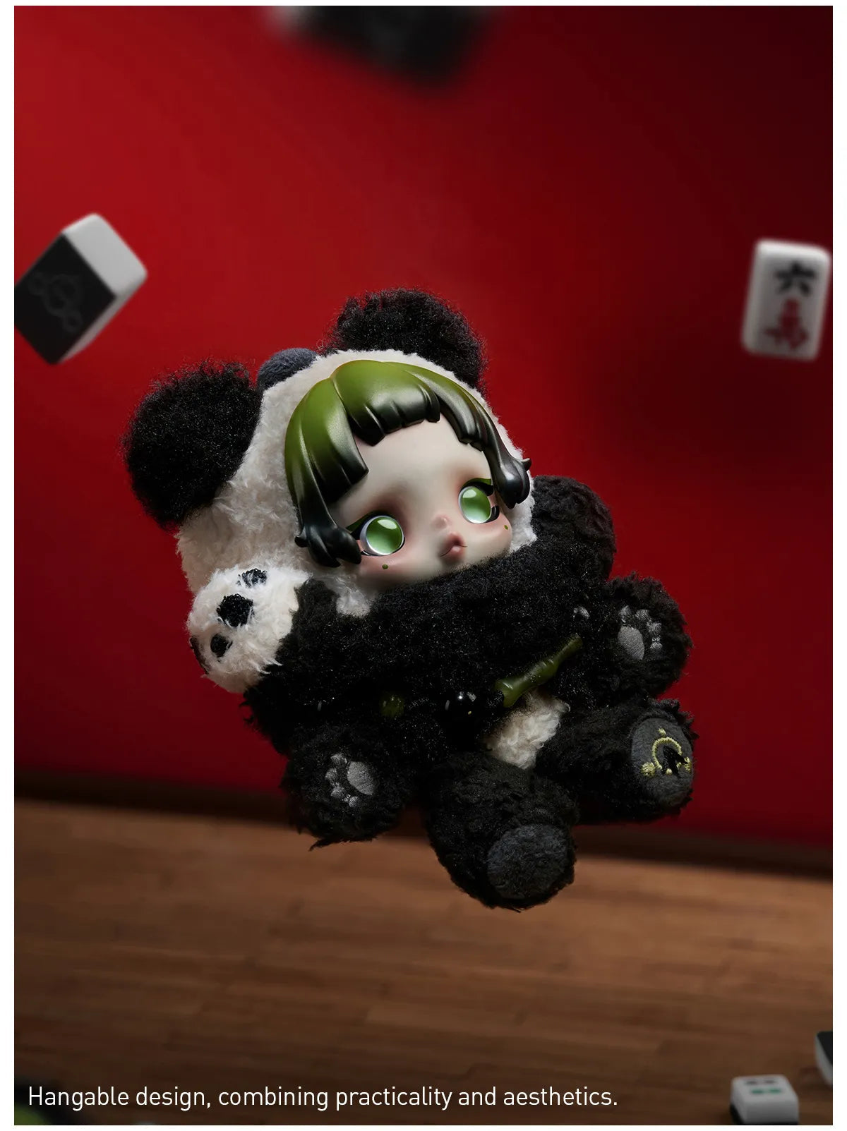 Lazy Panda hanging display example; mahjong pieces and scene props are not included