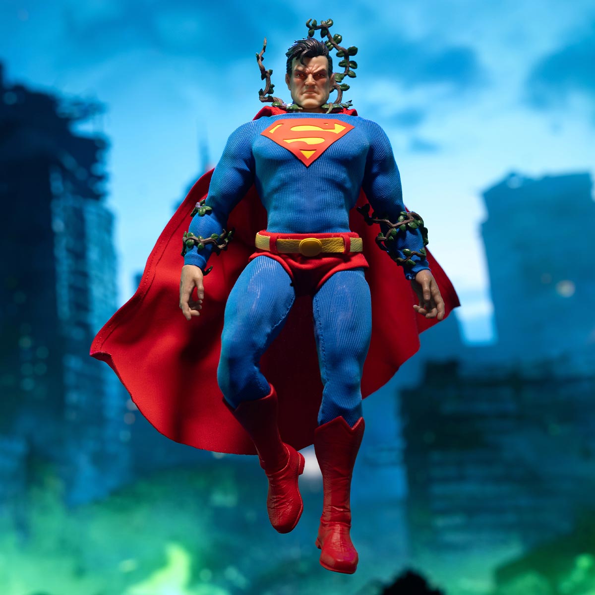 Superman — complete floating pose with vine details