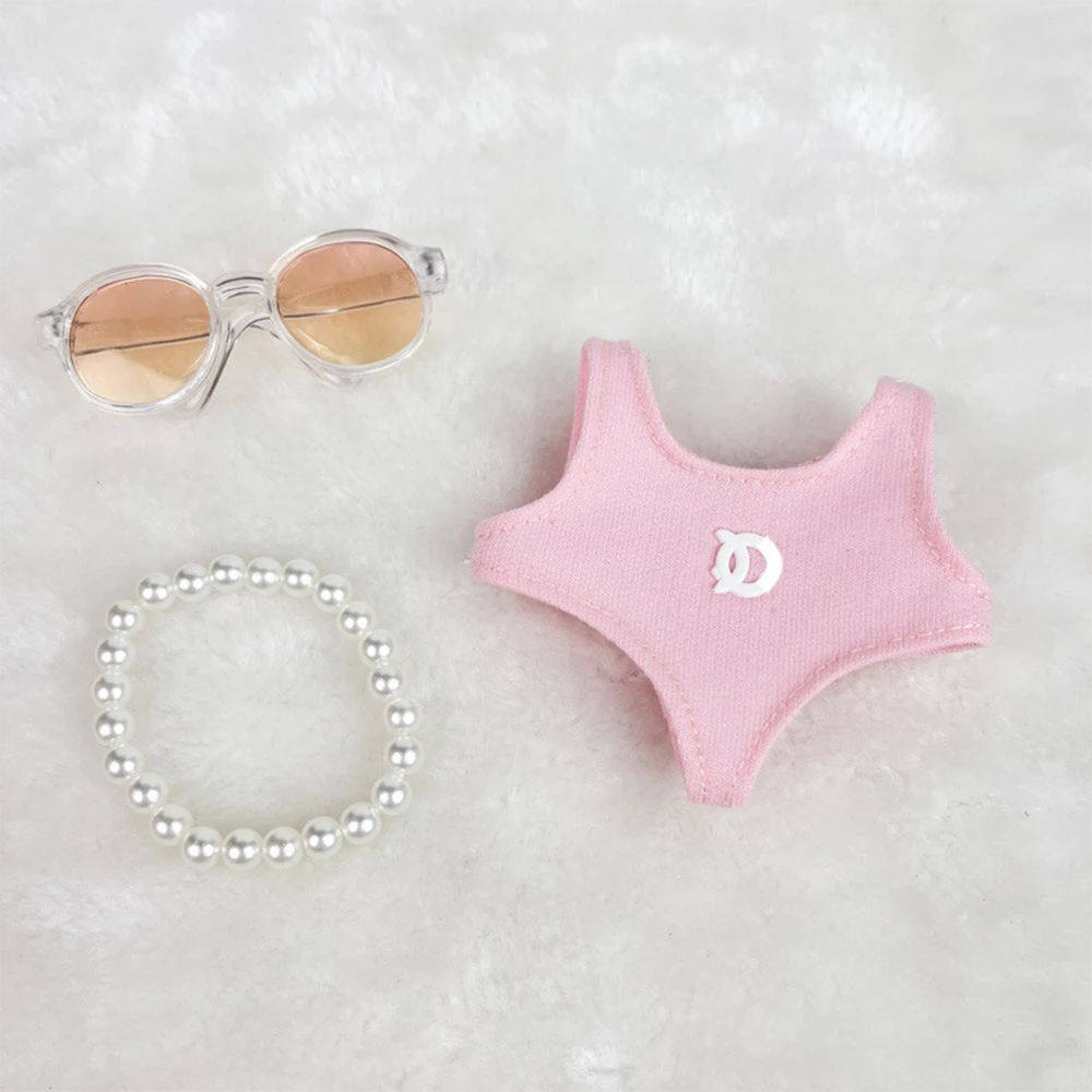 3-Piece Sleek Swimsuit Set for Labubu 17cm