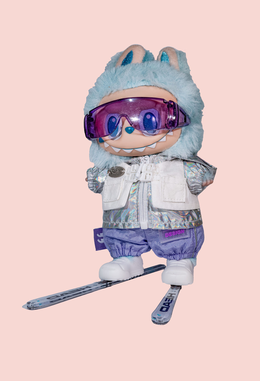 Labubu Purple Double-Breasted Ski Outfit Set – Edition for 17cm Figures