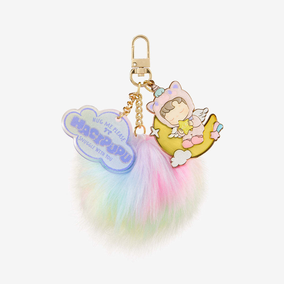HACIPUPU Snuggle With You — rainbow pendant design