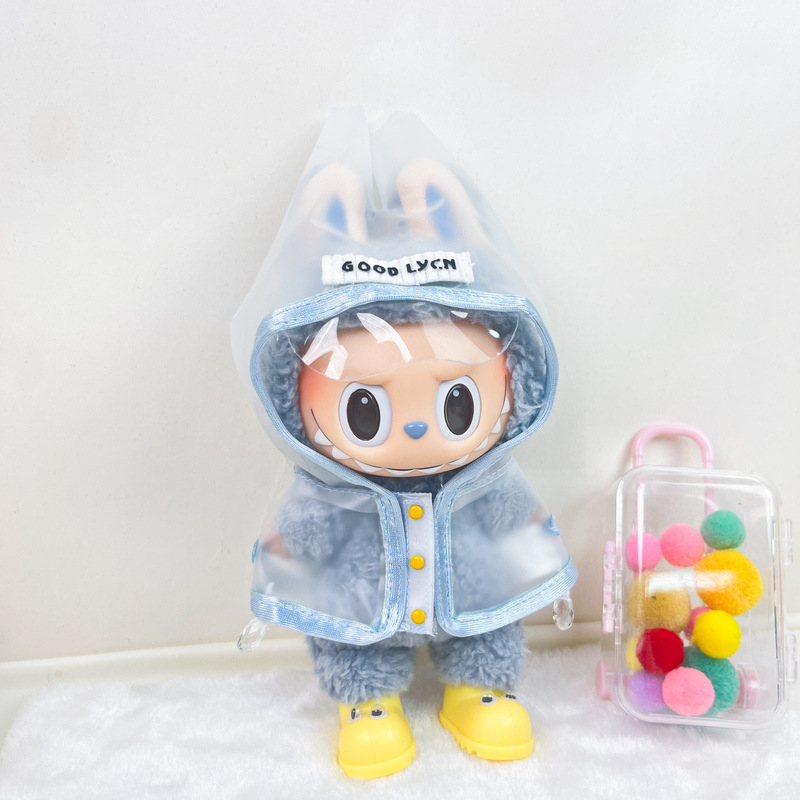 Cute & Cool Raincoat Set For Labubu – Edition for 17cm Figures