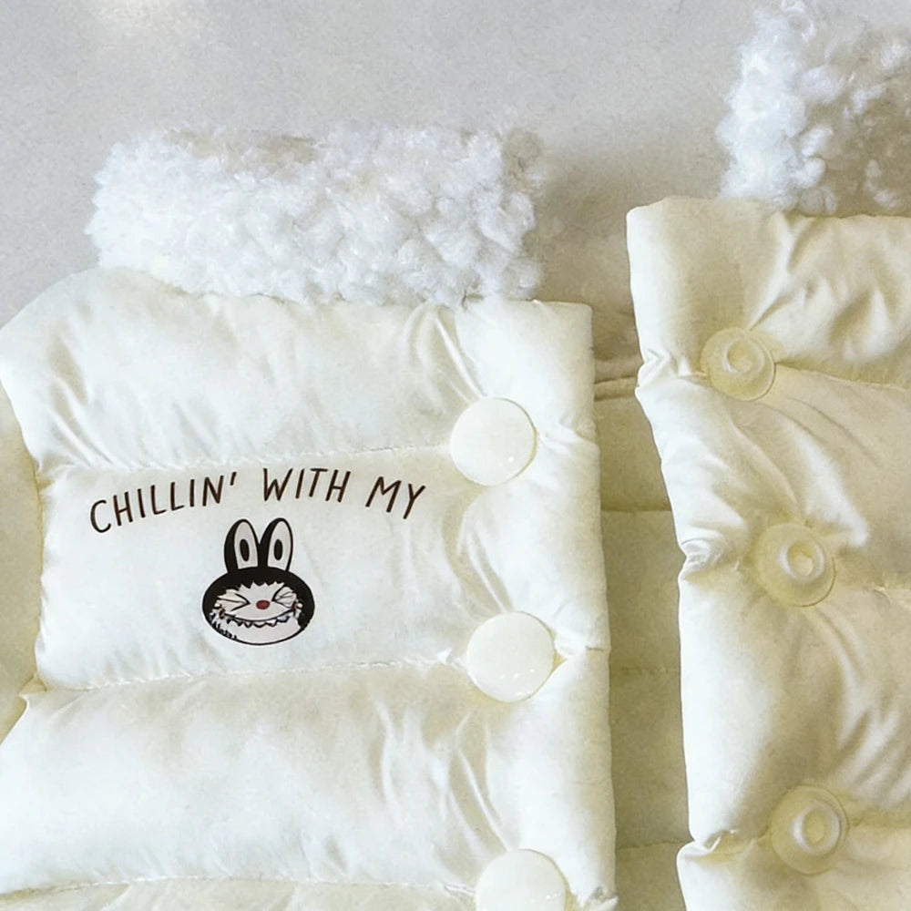 Cutie OOTD Set #15 — "Winter Lakeside" Puffer (38cm Labubu Doll + Curated Outfit)