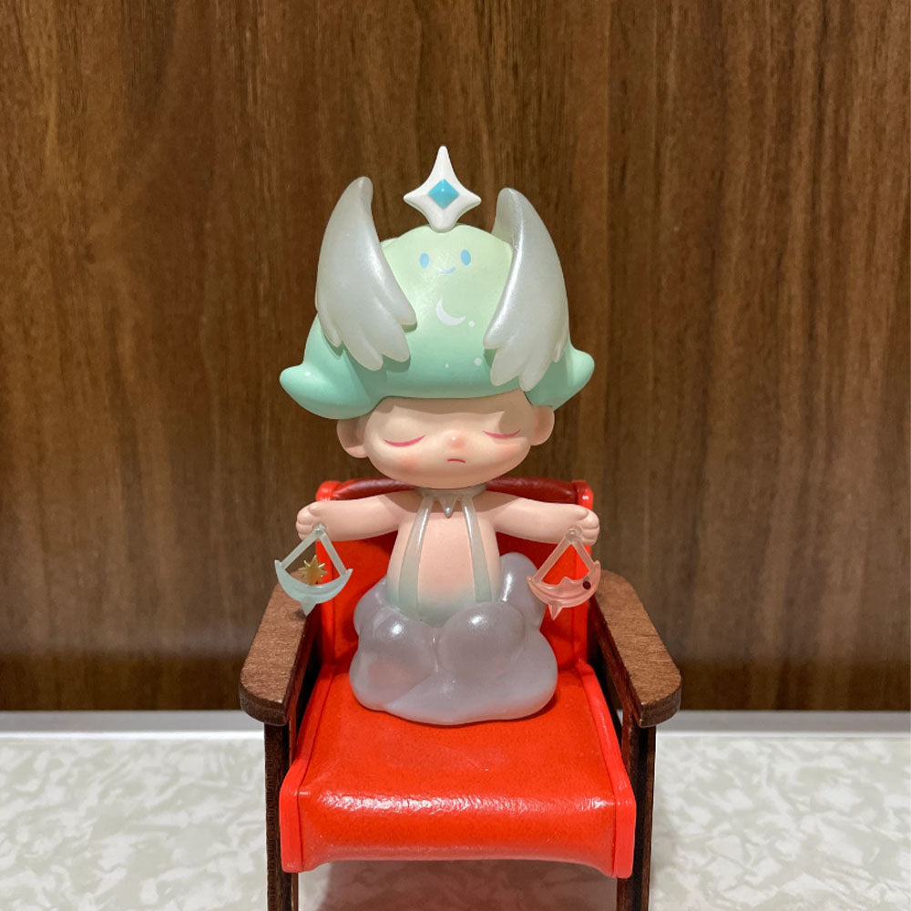 Dimoo Zodiac series blind box figures representing the 12 constellation signs and the secret Astrologer.
